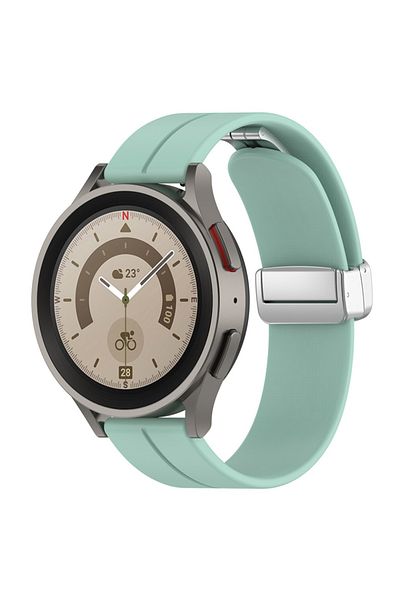 SKYDDAR INNOVATION Silicone Strap for Samsung Galaxy Watch 4/5/Active 2, Huawei Watch GT 3 /GT 3 Pro, W011 - Green