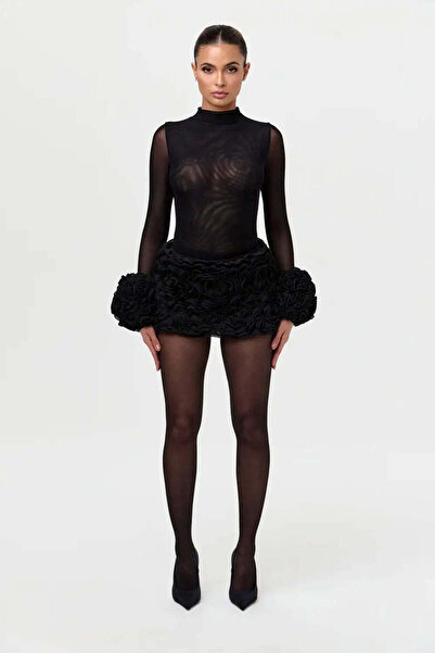 American Rag Cie Şık Chiffon Skort: Kadınlar için Rose Petal Mini Etek ve Şort Kombini