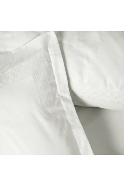 Cotton Box Luxury bedding set with satin embroidery, duvet cover 200x220cm, CottonBox, Galant White