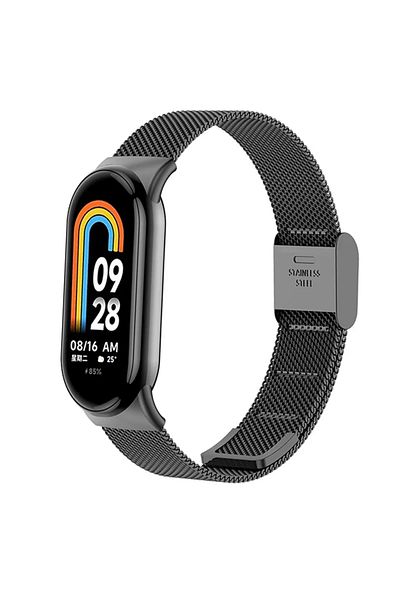 O Ozone Xiaomi Mi Band 8 Milanese Strap with Adjustable Buckle | Black
