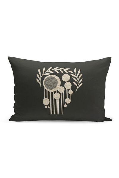 Bertille Home Husă de pernă imprimată digitală pe două părți (aspect de model de broderie Punch/Punch)