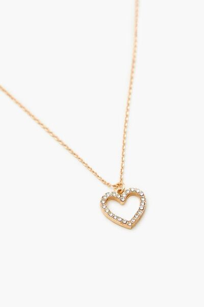Forever 21 Zirkon Taşlı Kalp Kolye