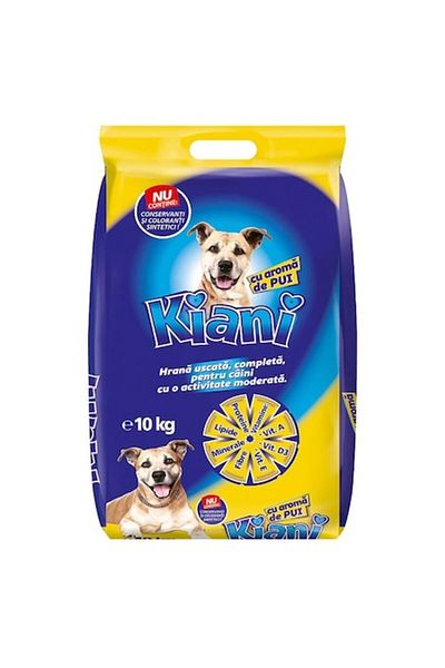 KİANİ Hrană uscată pentru câini, Kiani, aromă de pui, 10 kg