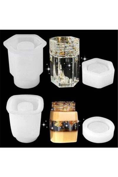 Graffiti Resin قالب سيليكون علب تخزين المجوهرات 2 قطعة