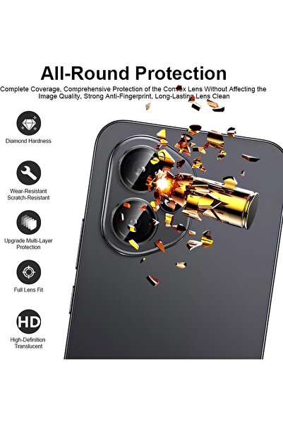 m.tk moveteck Honor 400 Compatible Camera Protection Lens Protector Tempered Glass Anti-Shatter Glass with Application Apparatus