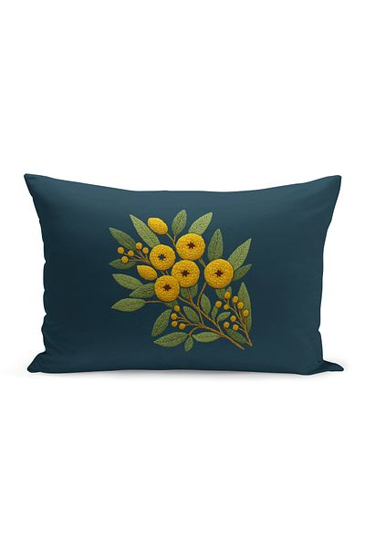 Bertille Home Husă de pernă imprimată digitală pe două părți (aspect de model de broderie Punch/Punch)