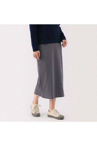 Muji Stretch Ribbed Slim Skirt