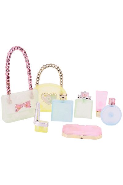 Choice NQ2208 Doll Accessories Clothes Jewelry Luggage Suitcase Dollar Mini Plastic Toiletries Computer for