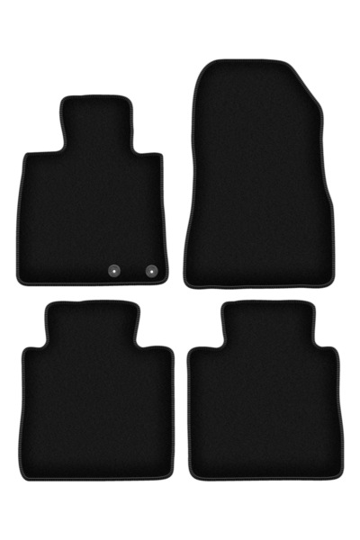 shumee Covorașe BASIC negre din velur pentru: Nissan Note II hatchback (2012-)