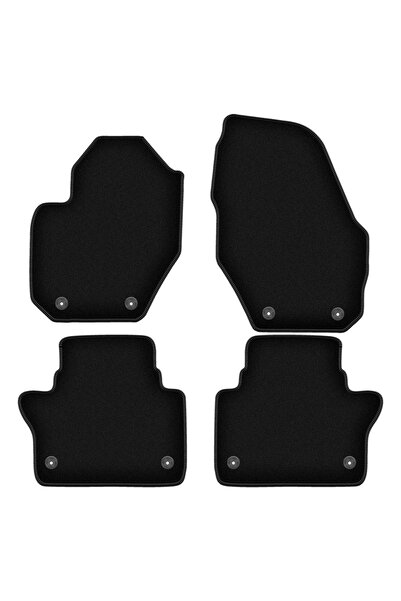 shumee Covorașe BASIC negre din velur pentru: Volvo S60 II Long (2010-2018)