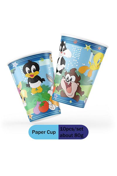 BEAST KINGDOM looney tunes looney tunes 9oz Cup 10pcs Beast Kingdom Baby Bugs Bunny Kids Birthday Party Supplies P