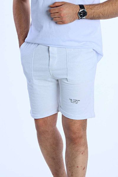 Benim Denim Printed Shorts White