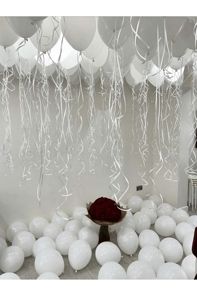 Mielibon White Pastel Balloon Decoration Set – 12 Inch Decorative Latex Balloons for Wedding, Engagement, Invitations