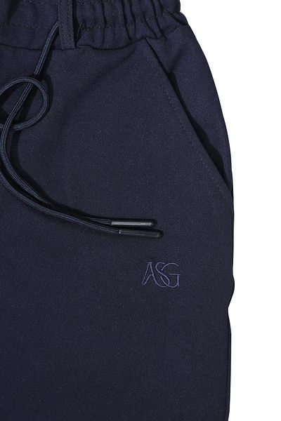 ASG TEKSTİL Navy Blue Color Dobby, Slim Fit Men's Shorts