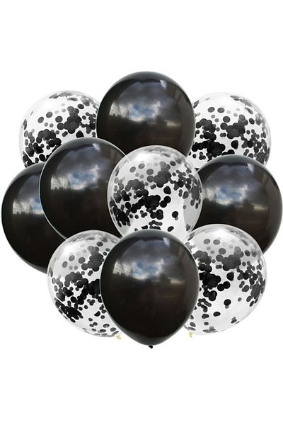 Choice 12INCH Black 12inch 10pcs Mix Blue Rose Gold Confetti Latex Balloon colorful Baby Shower Wedding Bir