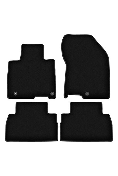 shumee Covorașe BASIC negre din velur pentru: Hyundai SantaFe IV SUV (2018-)