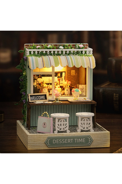 Choice مجموعة QT-086 لبيت الدمية الصغير المصنوع من حليب الشاي لصنع ألعاب غرفة...