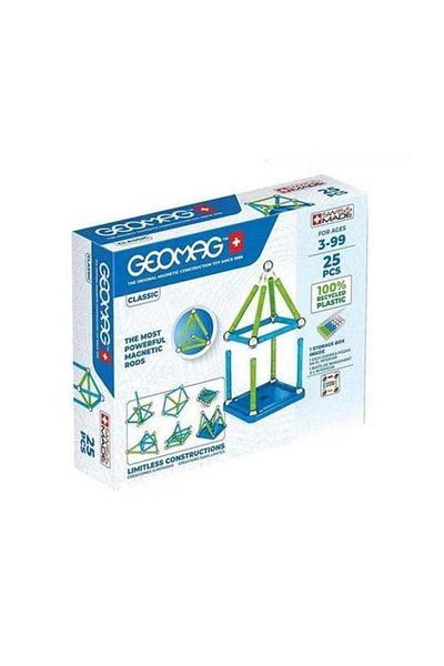 GEOMAG magnetic construction set, Classic Green Line, 25 pieces