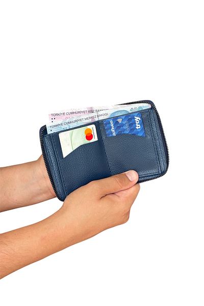 Tisaati Premium Series Luxury Leather Horizontal Zipper Sports Men's Wallet