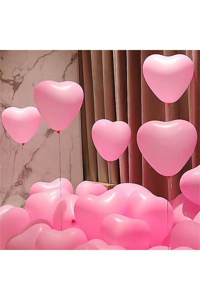 Choice 10inch Pink 20Pcs Heart Shaped Balloons Red Pink Black Latex Balloon for DIY Valentine's Day Engagem