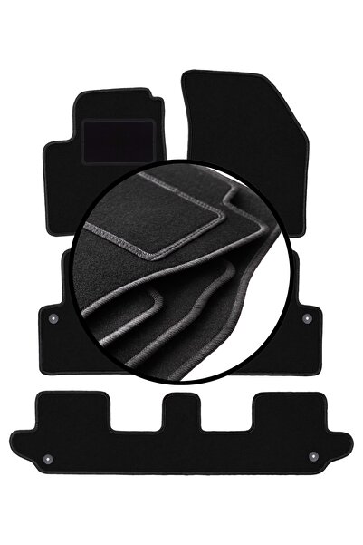 shumee Set complet de covorașe velur pentru: Volvo XC90 I SUV 7 locuri (2002-...
