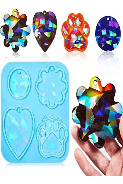 Graffiti Resin قوالب سلسلة المفاتيح هولوجرافيك لفن الريزن