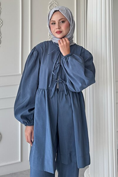 InStyle Σετ Casual Indigo με κόμπους