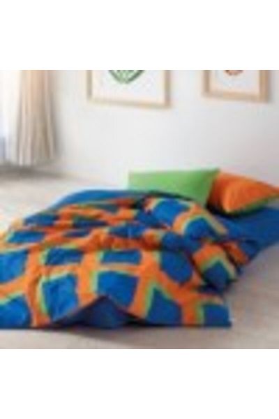 Cozy Home Lenjerie pat dublu bumbac ranforce, cearceaf pilota 200x220cm, Cozy Home, Venus Geometric
