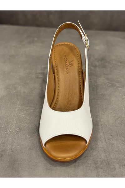 Moda Arena Heeled Sandals Hand Made Genuine Leather