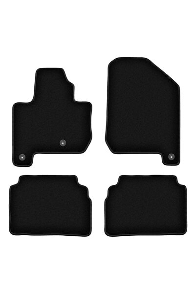 shumee Covorașe BASIC negre din velur pentru: Kia Soul EV hatchback (2013-2019)