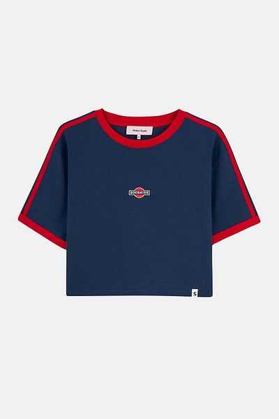 Socrates Dergi Тениска Socrates Racing Premium Crop - Lacivert