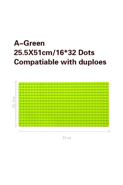 Choice4 fruit green 51*25.5cm Large Particle Size Building Blocks Baseplate Bricks Base Plate DIY Educationa