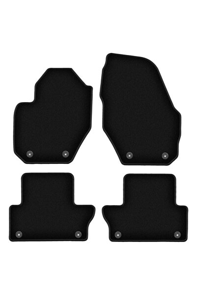 shumee Covorașe BASIC negre din velur pentru: Volvo XC60 I crossover (2008-2017)