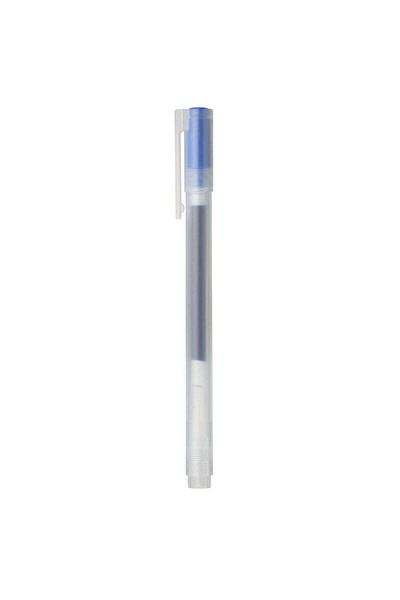 Muji قلم حبر جاف بغطاء حبر جل، 0.5 مم، أزرق