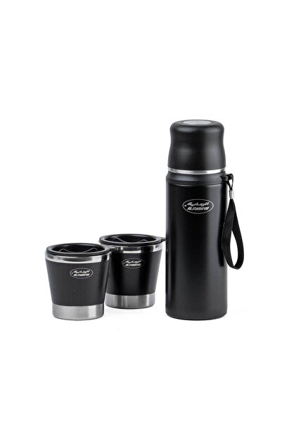 Alrimaya ترمس حراري مزدوج الجدار 850 مل مع كوبين - الرماية