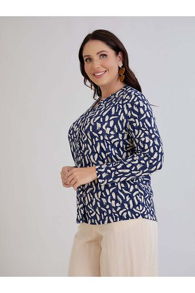 ModaMinar Women's Printed Combed Cotton Fabric Patterned Shirt