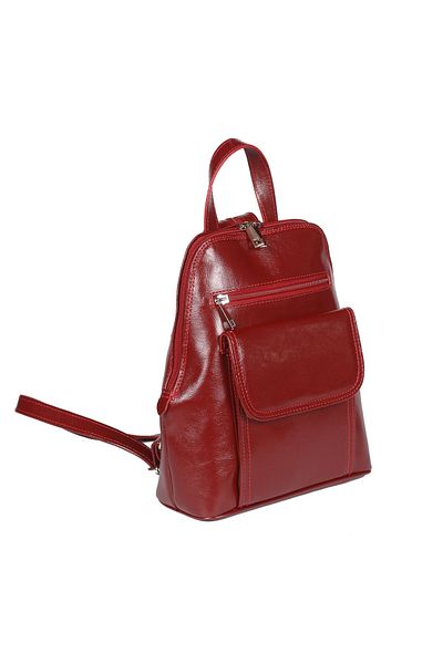 Magazinul de genti Women's backpack made of genuine leather, model 119, White