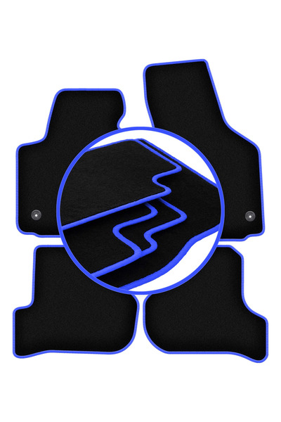 shumee Covorașe auto CARLUX-ALBASTRU pentru: Seat Leon II hatchback (2005-2012)