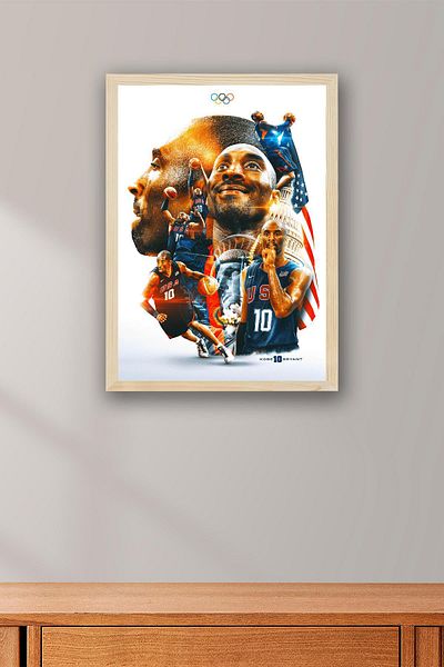 Saturn Pictură înrămate Kobe Bryant - Pictură poster NBA de baschet