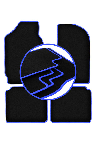 shumee Covorașe auto CARLUX-BLUE pentru: Fiat 125P sedan polonez (1967-1991)