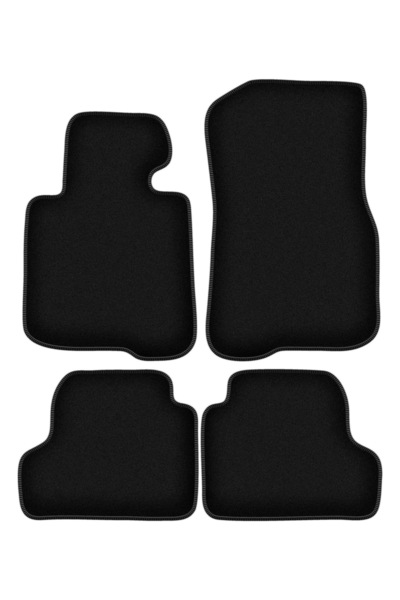 shumee Covorașe BASIC negre din velur pentru: BMW 4 F33 Coupe Cabrio (2013-)