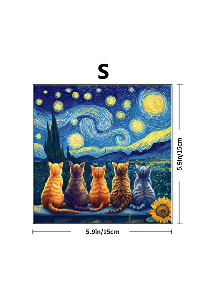 Choice Z180-S لغز خشبي غير منتظم على شكل قطة سماء مرصعة بالنجوم للبالغين - لغ...