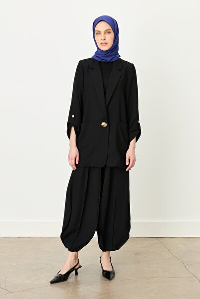 Nihan Oversize Blazer Ceket Siyah