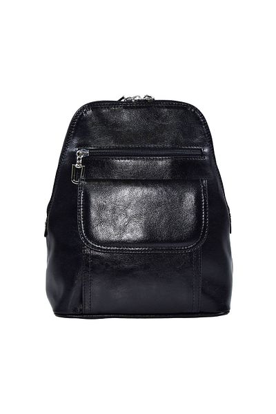 Magazinul de genti Women's backpack made of genuine leather, model 119, Black