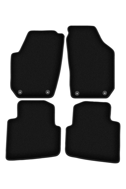 shumee Covorașe BASIC din velur negru pentru: Skoda Praktik kombivan (2006-2015)