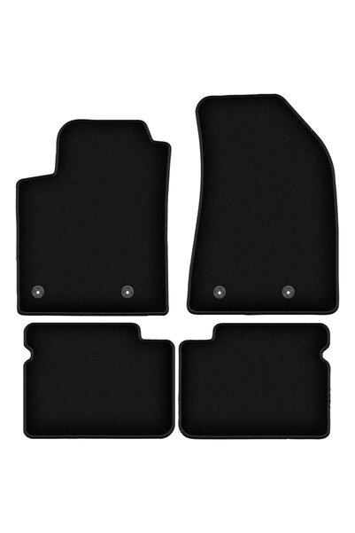 shumee Covorașe BASIC negre din velur pentru: Fiat Bravo II hatchback (2007-2...