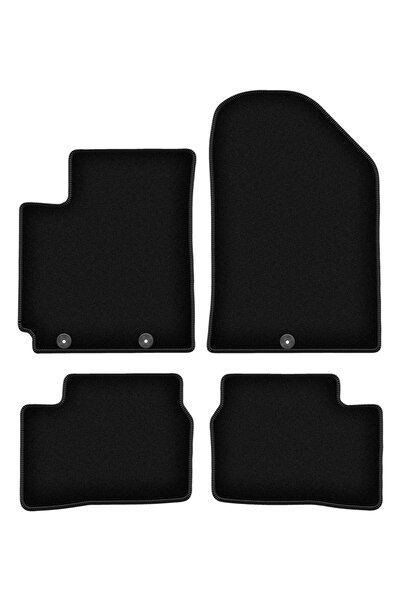 shumee Covorașe BASIC negre din velur pentru: Kia Picanto II JE hatchback (20...