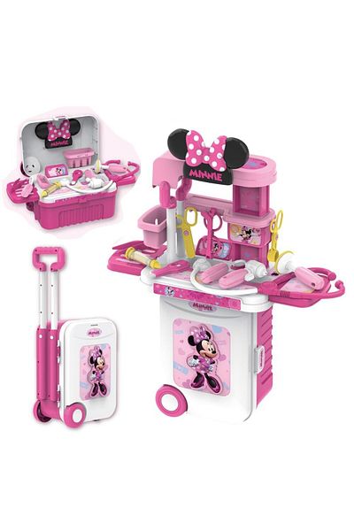 Disney Minnie Mouse Doctor Set Trolley Case 3-In-1