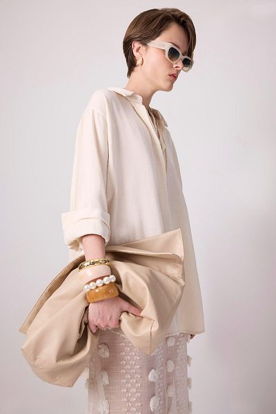 Touché Privé Πουκάμισο με φυσική υφή Oversized