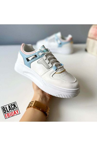 dehaine Women's sneakers, casual, made of eco-leather, fashion, Cl2407, white